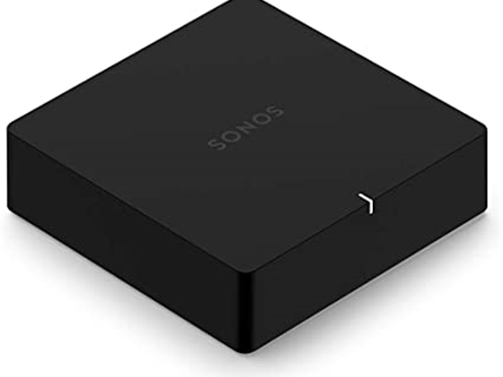 ADAPTADOR WIRELESS STREAMER SONOS PORT NEGRO, CON PUERTO ETHERNET, WIFI, ENTRADA JACK 3.5MM, ENTRADA Y SALIDA  RCA COMPATIBLE CON APPLE AIRPLAY 2.