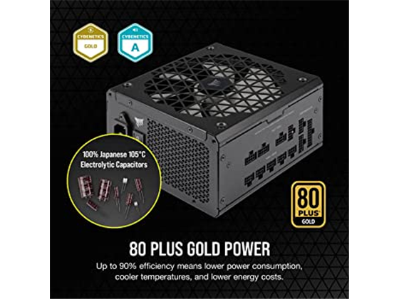 POWER SUPPLY CORSAIR RM850X SHIFT, 850W FULL MODULAR 80 PLUS GOLD, CONECTORES PCI-E X4, SATA X12,  COLOR NEGRO (CP-9020252-NA)