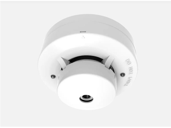 DETECTOR DE HUMO HIKVISION FOTOELECTRICO NO DIRECCIONABLE DE 4 HILOS, IDEAL PARA CUALQUIER PANEL DE ALARMA CABLEADO, (COMPATIBLE CON PANELES AX HYBRID PRO)