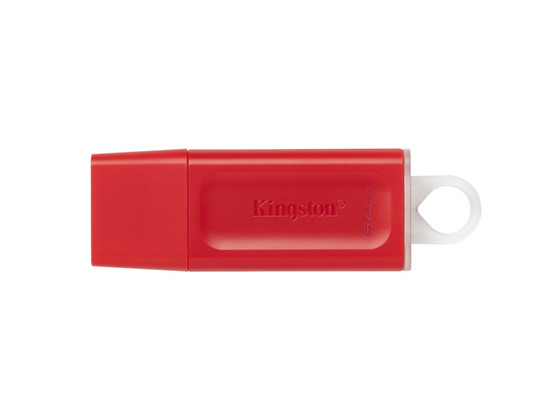 MEMORIA USB 64GB, KINGSTON DATA TRAVELER EXODIA, USB 3.2 (ROJO)