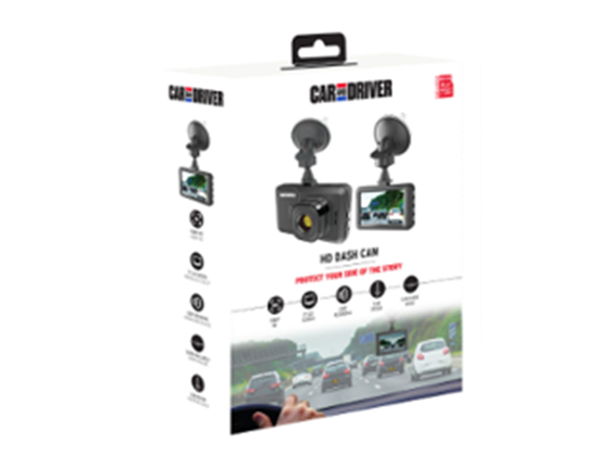 CAMARA DE TABLERO PARA VEHICULOS CAR AND DRIVER, PANTALLA DE 3"  LCD TFT 16:9, 320X240, LUZ NOCTURNA, GRAN ANGULAR, GRABACION DE VOZ Y BUCLE, REGISTRO DE TIEMPO, RESOLUCION 1,3 M PÍXELES 640X480P/30FPS. (CDC609).