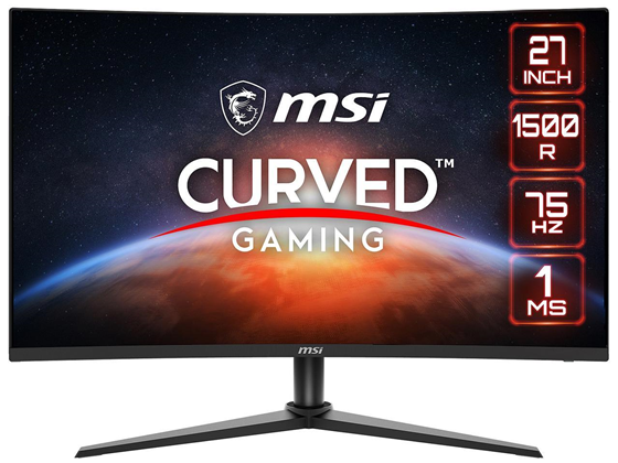 MONITOR MSI 27" 75 HZ VA FHD GAMING MONITOR 1 MS (MPRT) / 4 MS (GTG) FREESYNC (AMD ADAPTIVE SYNC) 1920 X 1080 CURVED
