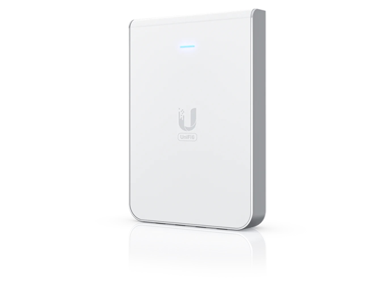 ACCESS POINT IN WALL UBIQUITI U6-IW, 2.4GHZ/573 MBPS - 5GHZ/4800 MBPS, 4 PUERTOS GIGABIT, 802.11AX INDOOR