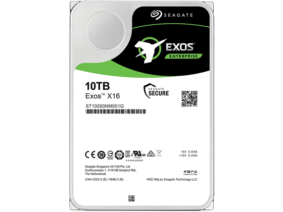 DISCO DURO SEAGATE 10TB ENTERPRISE EXOS X16 7E2 3.5" HDD SATA 6.0GB/S 7200RPM/256MB. (ST10000NM0086)