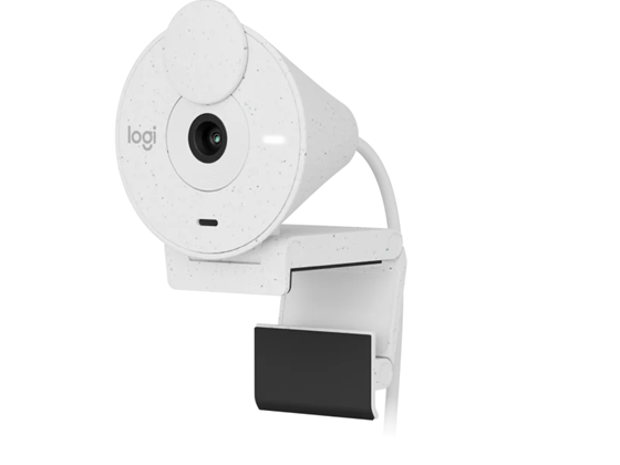 CAMARA WEB LOGITECH BRIO 300 COLOR BLANCO, FHD HASTA 1080P 30FPS, ZOOM 1X, RIGHTLIGHT 2, CONEXION USB-C, CAMPO VISUAL 70 GRADOS, TAPA DE PRIVACIDAD, PARA VIDEO CONFERENCIAS, STREAMING Y GRABACION.