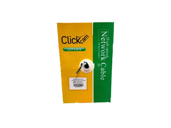 ROLLO DE CABLE UTP CLICK-CAM CAT6, 1000 PIES, CCA 70%, COBRE 30%, NEGRO, (CC-CAT6CCA)