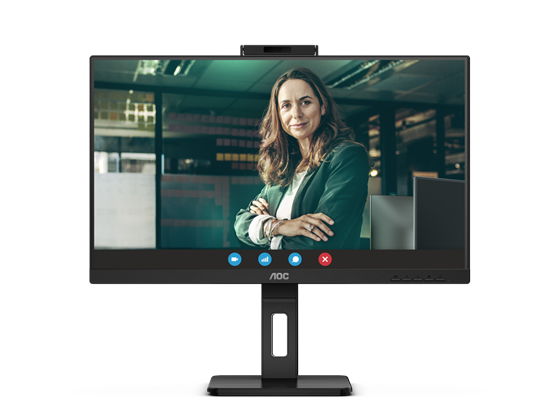MONITOR AOC 27", IPS 2K 2560X1440 75HZ, 16:9, HDMI 1.4 X 2, RJ-45 DISPLAYPORT 1.2 X 1, USB-C (DP ALT MODE) HEADPHONES 3.5", SPEAKERS 5W X2, CAMARA 5MP CON WINDOWS HELLO, ADAPTIVESYNC Y LOW BLUE LIGHT, USB 3.2 (GEN1) X 4 BORDERLESS (Q27P3CW)