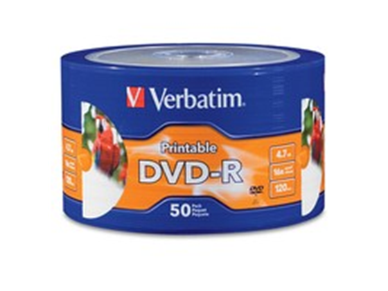 DVD-R VERBATIM 16X, 4.7GB, SPINDLE, 50PK