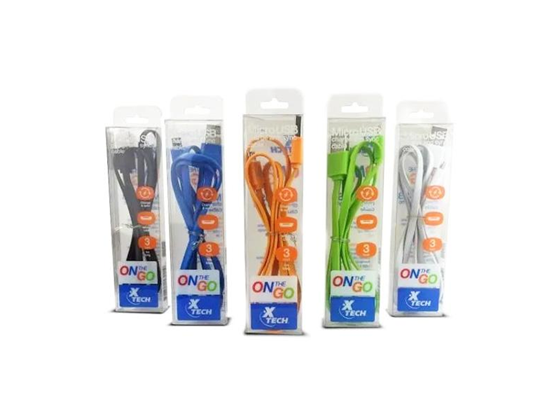 CABLE LIGHTNING - USB - XTECH 3FT PARA IPHONE, COLORES (BLANCO, NEGRO, AZUL, VERDE, NARANJA) (XTG-236)
