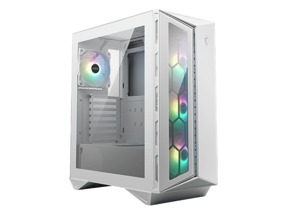 CASE MSI MPG GUNGNIR 110R WHITE MID-TOWER, ATX / MICRO-ATX / MINI-ITX, 2 X USB 3.2 GEN 1 TYPE-A (5GBPS), 1 X USB 3.2 GEN 2X2 TYPE-C (20GBPS), 1 X LED SWITCH BUTTON, 1 X AUDIO-OUT, 1 X MIC-IN