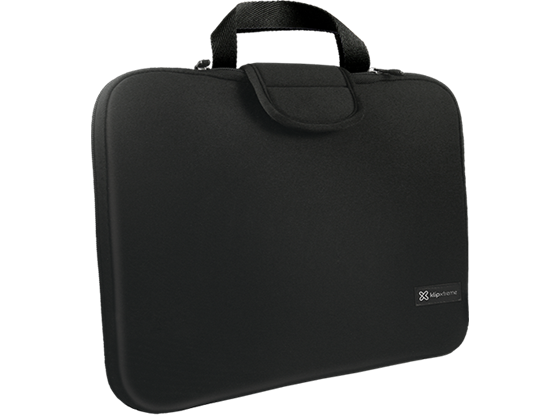 BULTO PARA LAPTOP KLIP XTREME NEOSHIELD 15.6", TIPO SLEEVE, NEOPRENO, REPELE EL AGUA, CON ASAS PARA USAR COMO MALETIN, NEGRO (KNS-330)