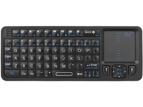 TECLADO MINI BLUETOOTH RII K06, BACKLIT, 2.4GHZ, TOUCHPAD, NEGRO