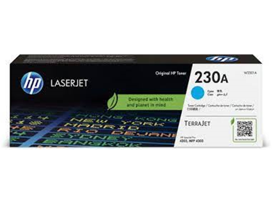 TONER HP - 230A - W2301A - CYAN - 1,800 PAGINAS - PARA IMPRESORA LASERJET 4201, 4202, 4203, 4301, 4302, 4303