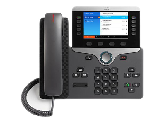 TELEFONO CISCO IP PHONE 8841 CHARCOAL, PANTALLA HASTA 5 PULGADAS CON RESOLUCION (800X400). SOPORTE SWITCH GIGABIT ETHERNET PARA CONEXION CON COMPUTADORA.