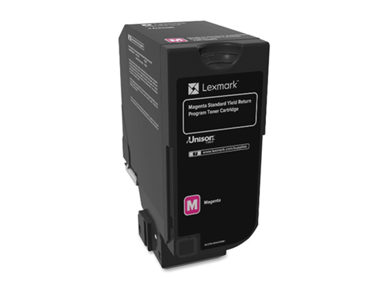 TONER LEXMARK 74C0SMG, MAGENTA, 7000 PAGINAS, PARA IMPRESORAS CS720DE, LEXMARK CS725DE, LEXMARK CX725DE