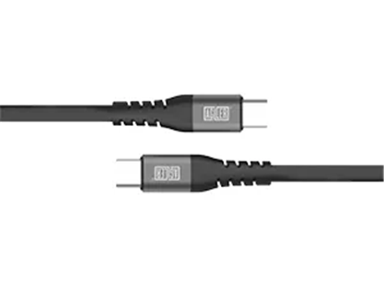 CABLE AGILER USB C A USB C, 6 PIES, NEGRO. 65W FAST CHARGE