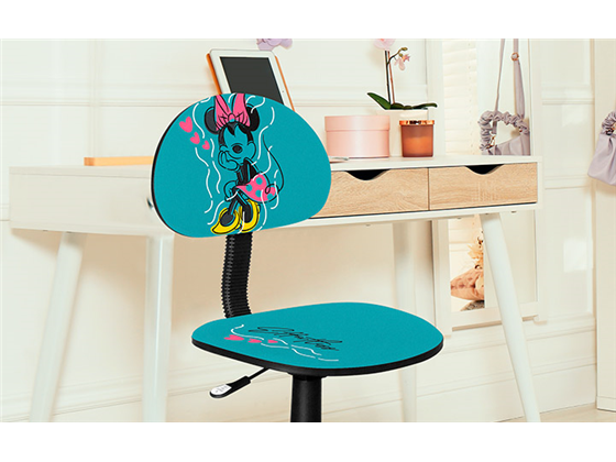 SILLA XTECH DISNEY MINNIE MOUSE, PARA ESTUDIANTE SIN BRAZOS, RUEDAS SUAVES, ALTURA AJUSTABLE (XTF-DC001MM)