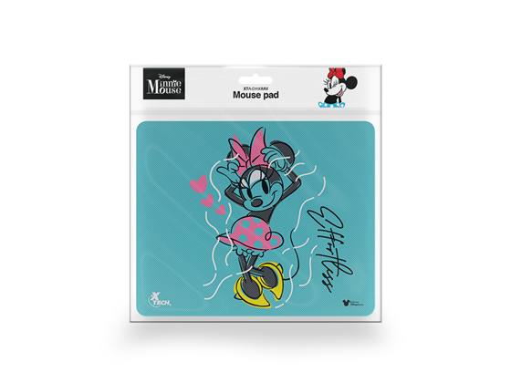 MOUSE PAD XTECH DISNEY MINNIE MOUSE, SUPERFICIE DE TELA, DIMENSIONES  22X18X0,2CM (XTA-D100MM)