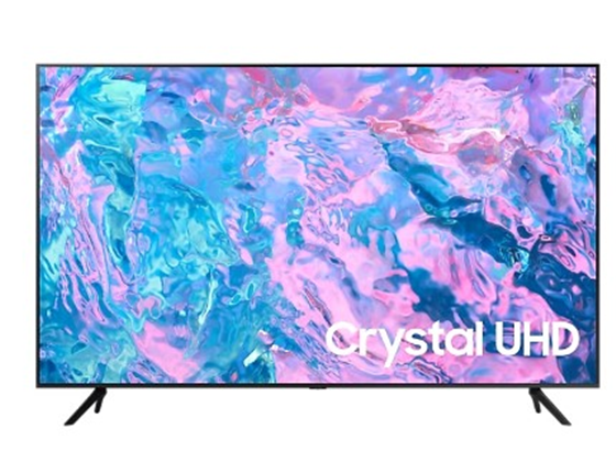 TELEVISOR SAMSUNG 75" CRYSTAL CLASS UHD 4K, SMART, (3,840 X 2,160), PURCOLOR 60HZ, 3 HDMI + 1 USB +  ETHERNET + WIFI 5,  DIRECT, RF ANTENA, BT 5.2 (UN75CU7000PXPA/FXZA)