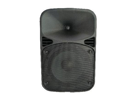 BOCINA MYO 8" PORTATIL CON BATERIA, ENTRADA DE MICROFONO, CON SUBWOOFER, LECTOR SD, BLUETOOTH, MP3, FM, 30W, NEGRAS, LUCES LED, SOPORTE DE MIC ALAMBRICO, AGARRE DE MANO Y RUEDAS(MYO-08SPBAT).