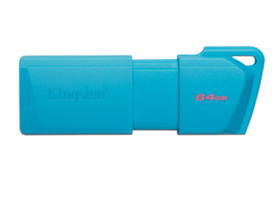 MEMORIA USB 64GB KINGSTON, 3.2 GEN.1 DATATRAVELER EXODIA (AZUL NEON) - KC-U2L64-7LB