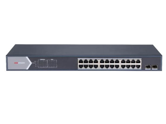 SWITCH 24 PUERTOS HIKVISION, 24 × GIGABIT POE (NO ADMINISTRADO)