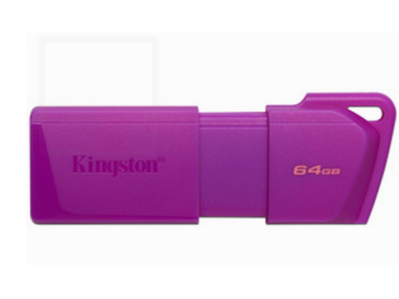 MEMORIA USB 64GB KINGSTON, 3.2 GEN.1 DATATRAVELER EXODIA (MORADO NEON) -KC-U2L64-7LP
