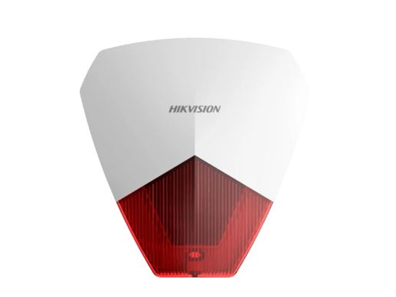 SIRENA ESTROBO CABLEADA HIKVISION, IDEAL PARA CUALQUIER PANEL DE ALARMA, ROJA, 105 DB, PROTECCIÓN IP54 (AX HYBRID)