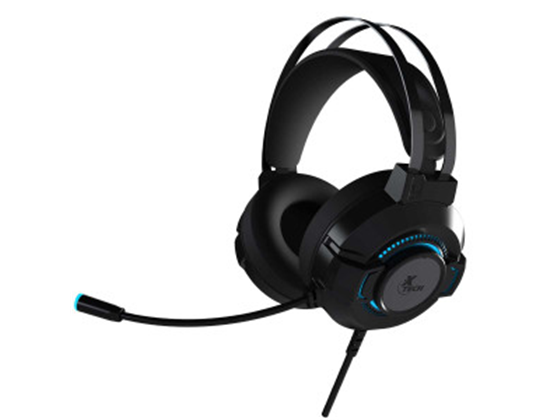 AUDIFONO CON MICROFONO XTECH GAMING MORRIGHAN, 3.5MM, NEGRO, 7 LED COLOR, CONTROL DE VOLUMEN, CONECTOR USB PARA LAS LUCES, (XTH-565)