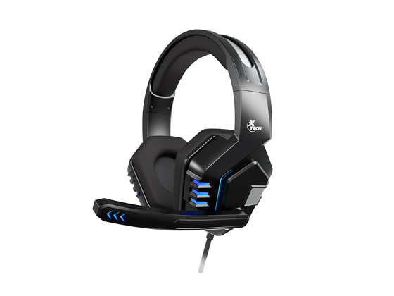 AUDIFONO CON MICROFONO XTECH SEDNA GAMING, 3.5MM, NEGRO, 7 LED COLOR, CONTROL DE VOLUMEN, CONECTOR USB PARA LAS LUCES, (XTH-545)