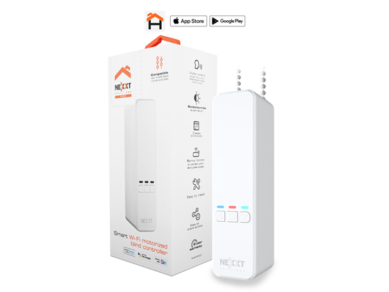 CONTROL MOTORIZADO NEXXT PARA CORTINAS, SMART WIFI (DOMOTICA), COMPATIBLE CON VARIOS CORDONES Y CADENAS PARA ABRIR Y CERRAR, CONTROL POR VOZ, CALENDARIO, FUNCION AUTOMATICA DE AMANECER, ATARDECER Y ANOCHECER (NHA-B100)