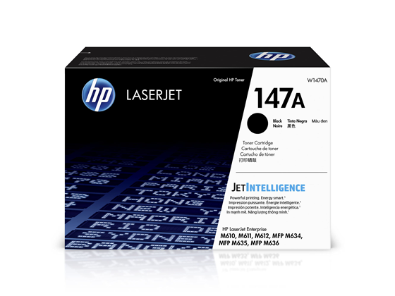 TONER HP - 147A - W1470A - NEGRO - 10,500 PAGINAS - PARA IMPRESORA LASERJET - M636FH, M611X, M610DN, M612X, M612X, M634Z, M612DN, M635FHT, M636Z, M635Z, M634H