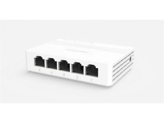 SWITCH 5 HIKVISION, NO ADMINISTRABLE, 5 PUERTOS ETHERNET DE 10/100/1000 MBPS GIGABIT