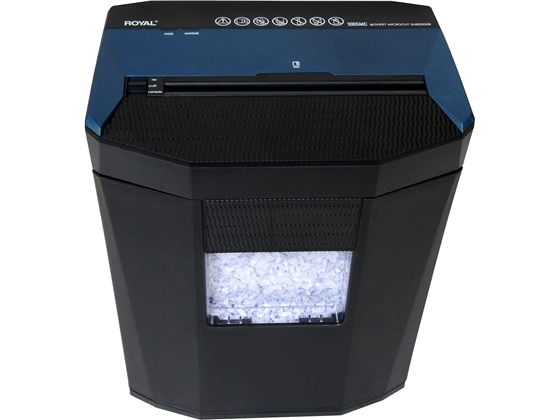 (89394T)TRITURADORA DE PAPEL ROYAL 1005MC, 10 HOJAS MICRO CORTE , TRITURA GRAPAS Y TARJETAS DE CREDITO,  CAPACIDAD DE CESTO 3.75 GALONES EXTRAIBLES.