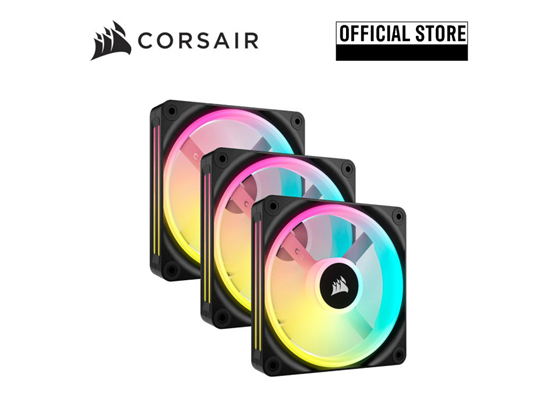 ABANICO CORSAIR ICUE QX120 RGB MAGNETICO PARA CASE 120MM, SE INTERCONECTAN ENTRE SI, LUCES EN LOS LADOS, NEGRO, SET DE 3 UNIDADES, INCLUYE ICUE LINK HUB Y LINK CABLE, (CO-9051002-WW)