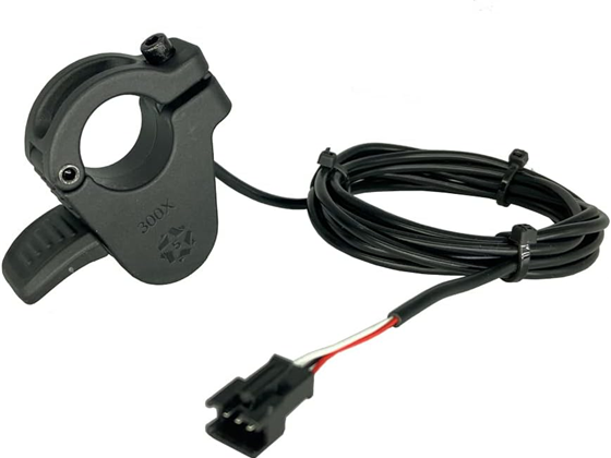 ACELERADOR DE PULGAR EBIKE 300X, COMPATIBLE CON ZURDOS Y DIESTROS, CONECTOR SM DE INSTALACION RAPIDA DE 12 V-72 V, VOLTAJE UNIVERSAL