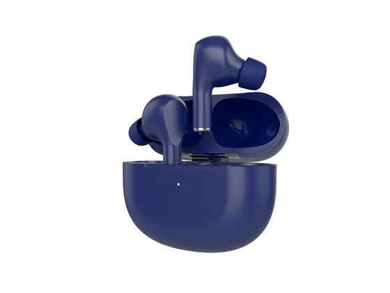 AUDIFONO CON MICROFONO KLIPX ZOUNDBUDS, BLUETOOTH 5.0, 21 HORAS DE REPRODUCCION, ESTUCHE CON BATERIA, BLUE (KTE-250BL)