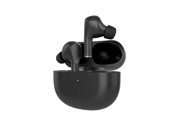 AUDIFONO CON MICROFONO KLIPX ZOUNDBUDS, BLUETOOTH 5.0, 21 HORAS DE REPRODUCCION, ESTUCHE CON BATERIA, BLACK (KTE-250BK)