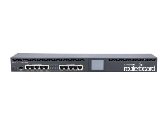 ROUTER MIKROTIK RB2011UIASRM, 10 PUERTOS LAN (5 GIGABIT - 5 10/100) 1 PUERTO SFP, USB, PASSIVE POE