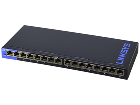 SWITCH 16 PUERTOS LINKSYS LGS116P, NO ADMINISTRABLE/DESKTOP, 8 PUERTOS GIGABIT ETHERNET POE + 8 PUERTOS GIGABIT ETHERNET.