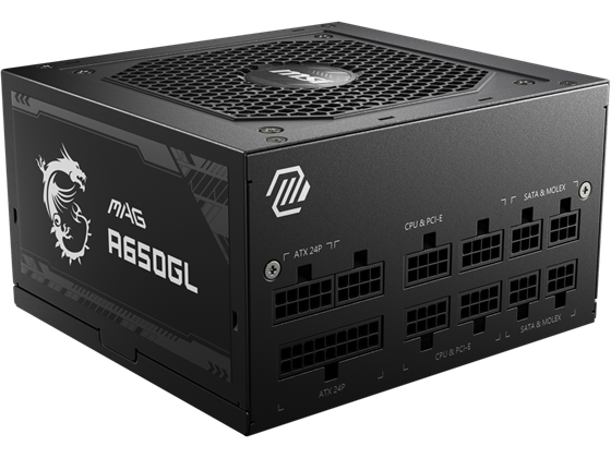POWER SUPPLY MSI MAG A650GL, FULLY-MODULAR 80+, 650W