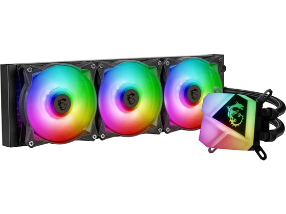 ABANICO PARA CPU MSI SERIE MAG CORELIQUID C360 WATER COOLER, COMPATIBLE CON INTEL LGA 1700, AMD5, RGB MYSTIC LIGTH,  70.5 X 70.5 X 52MM / 2.78 X 2.78 X 2.05,