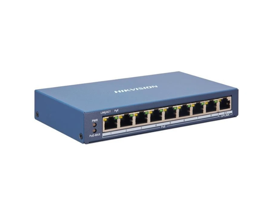 SWITCH 8 PUERTOS HIKVISION,SWITCH MONITOREABLE POE+ POR HIK-PARNER PRO