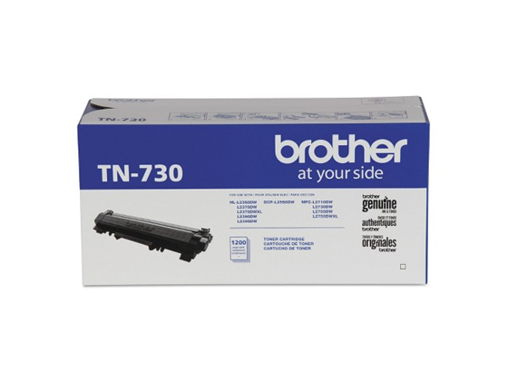TONER BROTHER NEGRO TN730, 1,200 PAGINAS, PARA IMPRESORA MFCL2710DW, DCPL2550DW, HLL2350DW