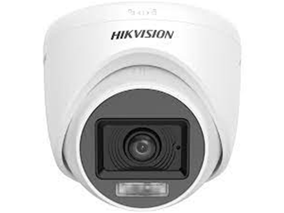 CAMARA DE VIGILANCIA HIKVISION, ANALOGA, HYBRID LIGHT, DOMO, 2MP, TORRETA FIJA, (1920 1080), EXIR 2.0 (20M), IR. MICROFONO, AUDIO VIA COAXIAL