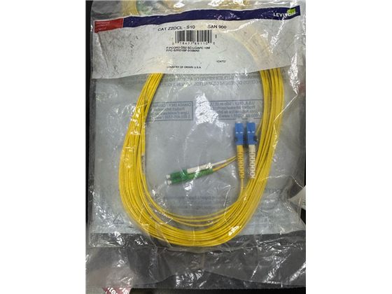 [Z2DCL-S10***] FIBER PATCH CORD LEVITON, OS2 SINGLEMODE RISERDUPLEX ZIPCORD 1.6MM CABLE; 1ST END WITH SC CONNECTOR, AND 2ND END LC/APC CONNECTOR;OVERALL CABLE LENGTH OF 10 METERS, A - B (STANDARD) POLARITY.