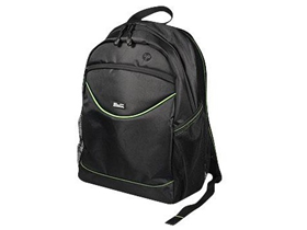BULTO DE NOTEBOOK 15.6" KLIPX TIPO MOCHILA. COLOR NEGRO Y VERDE.