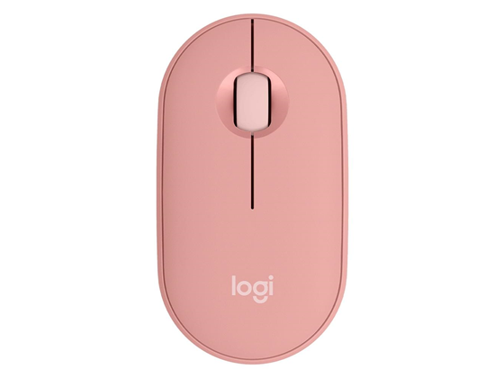 MOUSE LOGITECH M350S PEBBLE  INALAMBRICO OPTICO COLOR ROSA), BLUETOOTH - LA BATERÍA PUEDE DURAR HASTA UN AÑO SIN CAMBIARLA.