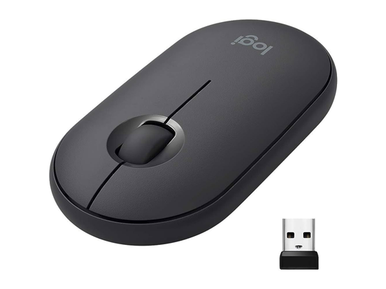 MOUSE LOGITECH M350S PEBBLE  INALAMBRICO OPTICO COLOR (GRAFITO) BLUETOOTH - LA BATERÍA PUEDE DURAR HASTA UN AÑO SIN CAMBIARLA.
