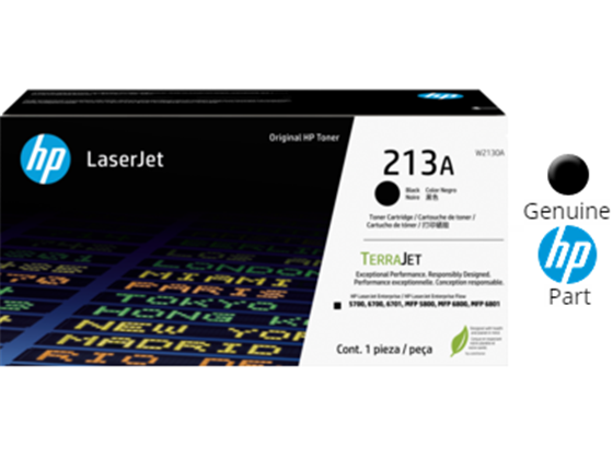 TONER HP 213A - W2130A - BLACK - 3,500 PAGINAS - PARA LASERJET 5700, 6700, 6701, MFP 5800, MFP 6800, MFP 6801